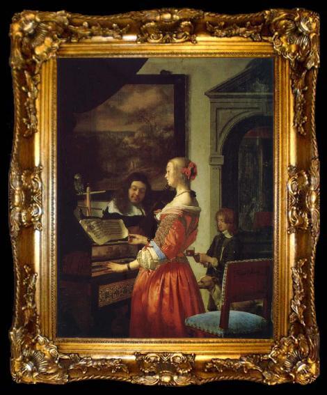 framed  Frans van mieris the elder The Duet, ta009-2